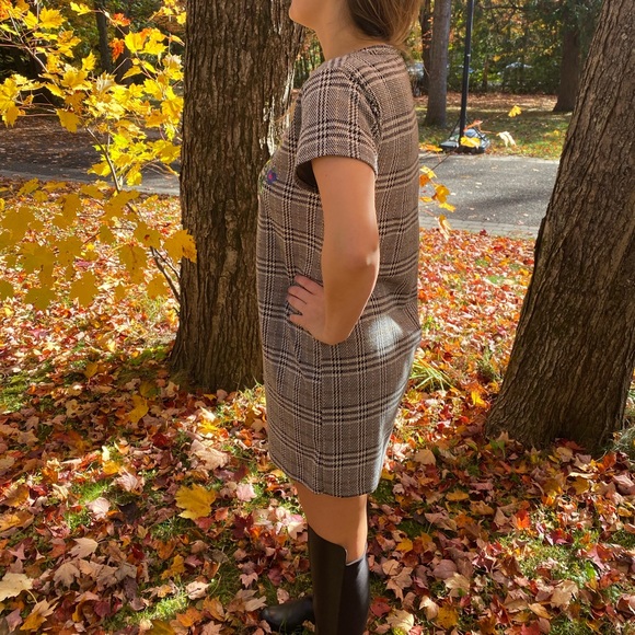 Zara houndstooth dress with ornament size L - Picture 4 of 13